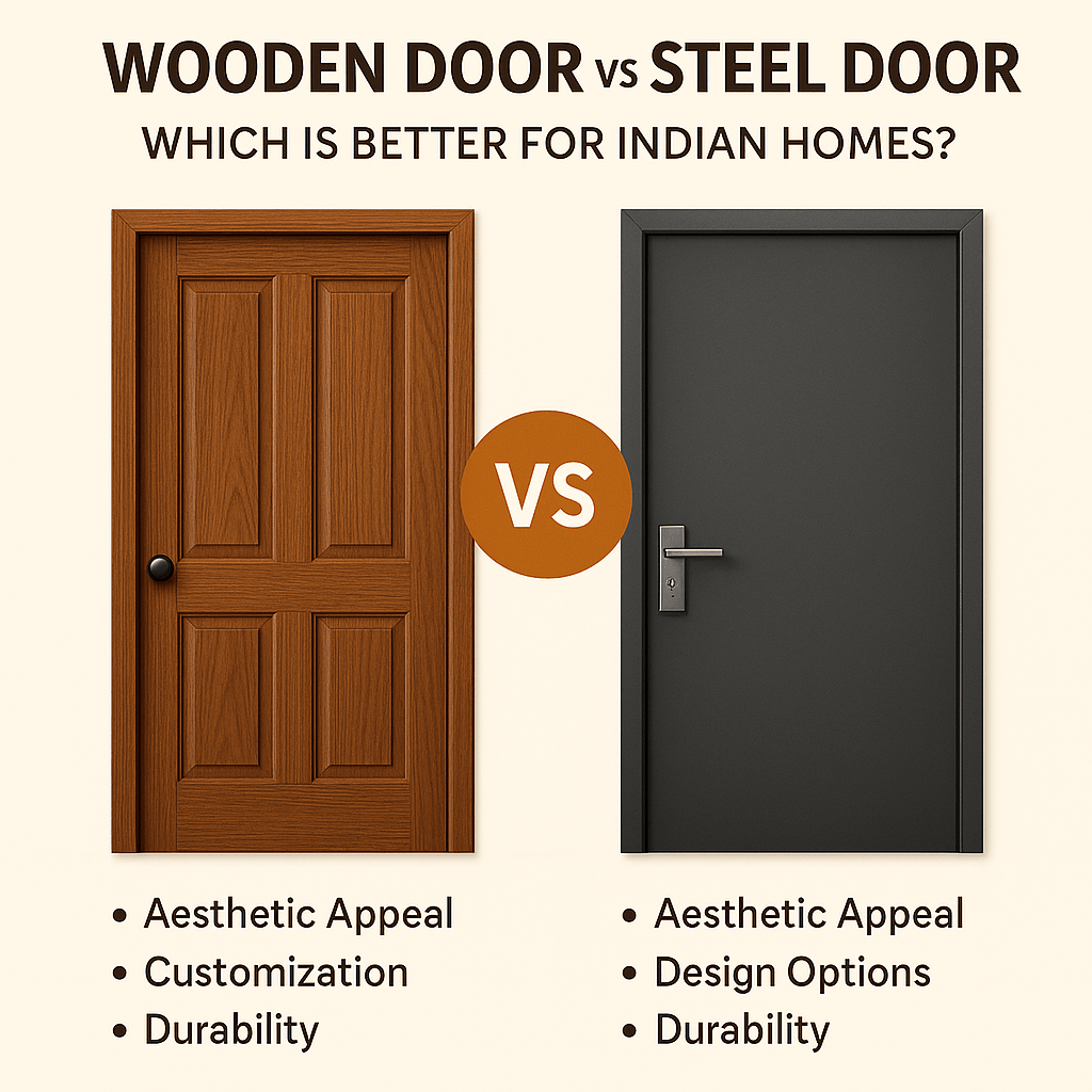 Wooden Doors vs Steel Doors – Best Choice for Indian Homes
