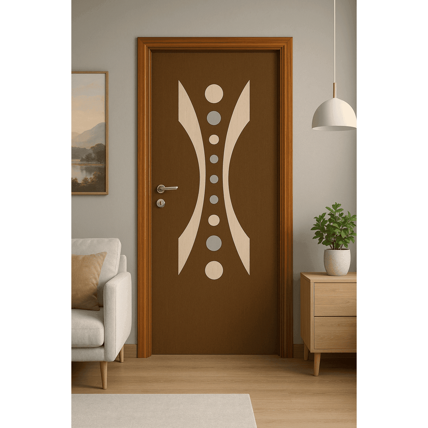 Stylish Modern Wooden Interior Door.