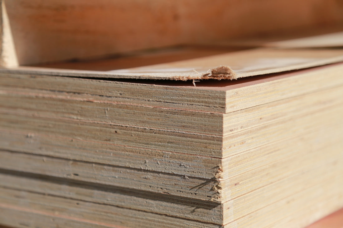 a stack of wooden boards stacked on top of each other