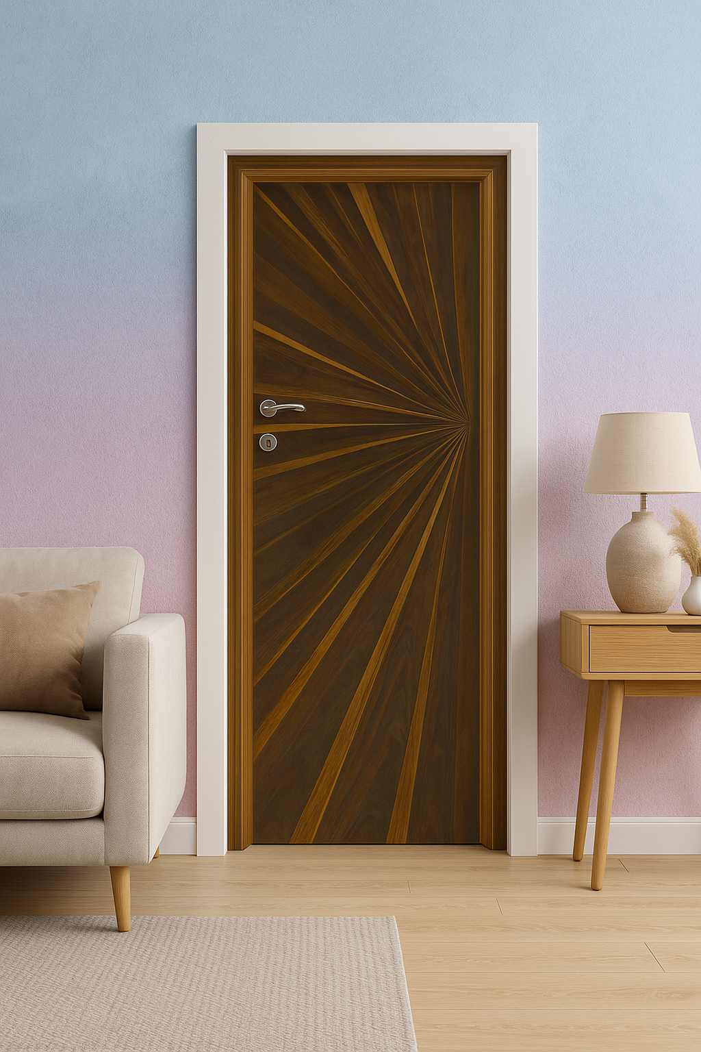 Burst Wooden Room Door