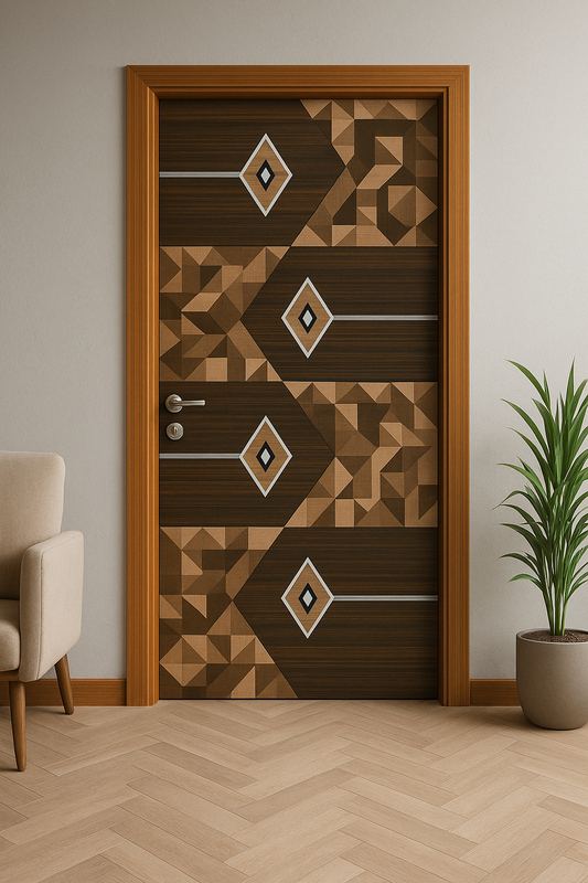 Tressa Geometric Modern Room Door