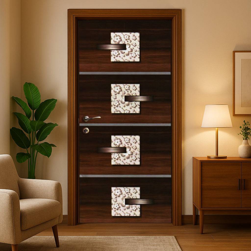 Contemporary Floral Embossed Designer Door by TRESSA.