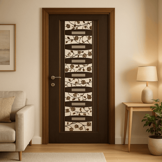 Elegant Floral Laser-Cut Designer Door by TRESSA.