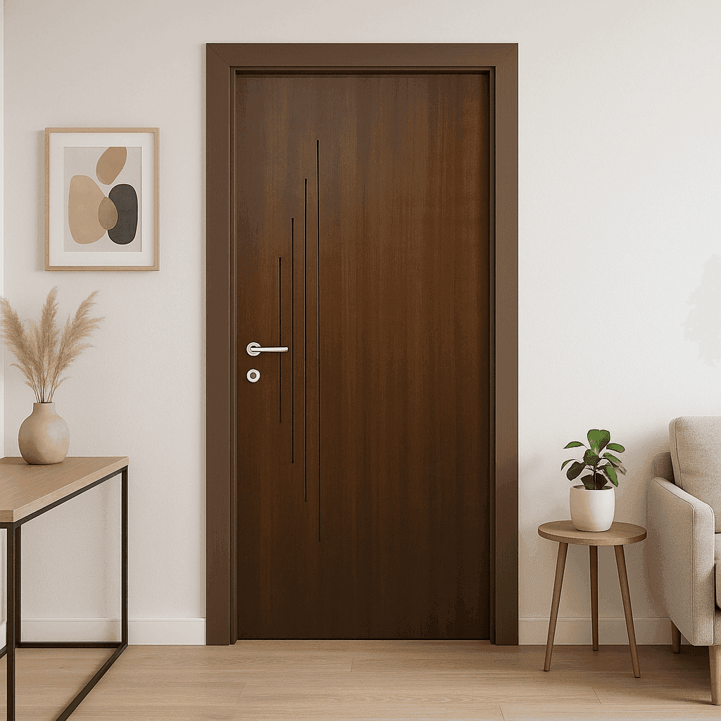 Minimal Groove Design Door - Modern Wooden Interior | Premium Walnut ...